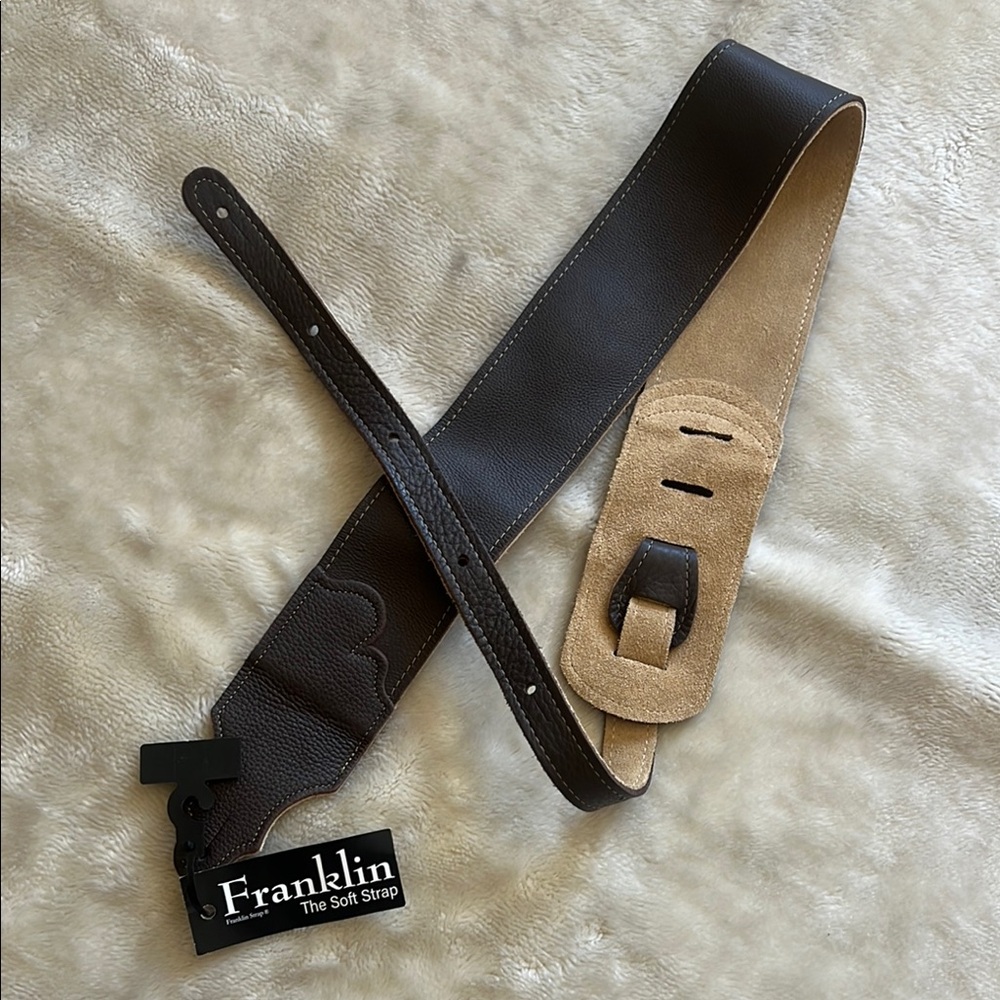 NWT Franklin Brown Leather Guitar Strap